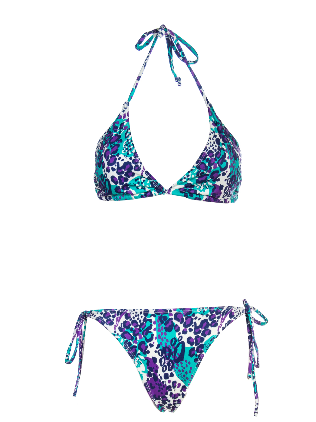 TWO PIECE SWIMSUIT POP ANIMALIER,  3 TG - PURPLE